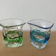 琉球ガラス風　飲み物用グラス　2個セット
