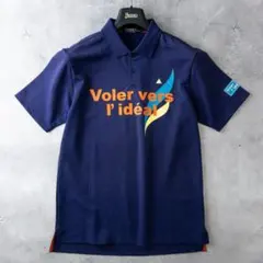 ルコック ゴルフ 吸汗速乾 ストレッチ 半袖 ポロシャツ メンズ L ネイビー