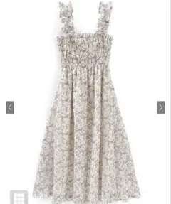 【最終値下げ】フリルショルダー花柄フレアワンピース[ru1155]