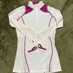 UNDER ARMOUR インナー長袖シャツ SM ホワイト/ピンク