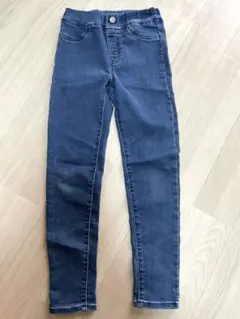 GUキッズ130ストレッチデニムパンツ