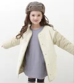 キルティング ボア ノーカラー コート アウター リバーシブル devirock