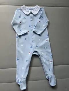 jacadi ジャカディ　水色　足付き　ロンパース 6M 67cm