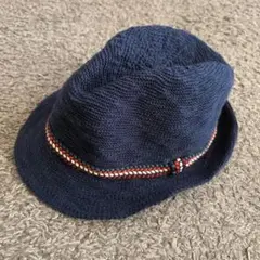 ZARA KIDS デザインハット　56cm ネイビー