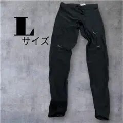 【ナイキ】ドライフィット ランニングタイツ Lサイズ ブラック 裾ジップ付