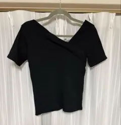 one way Tシャツ ブラック アシンメトリーのサムネイル