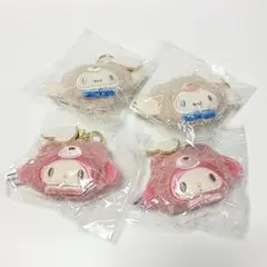 どこでもぬいぐるみチャーム ラテクマバージョン　4点セット