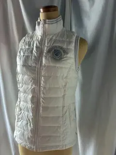 レディース ゴルフ ベスト ホワイト カモフラージュ リバーシブル