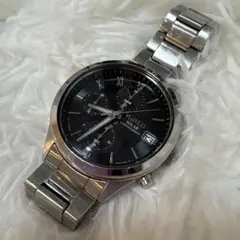 セイコー ワイアード WIRED ソーラー 腕時計 ブラック