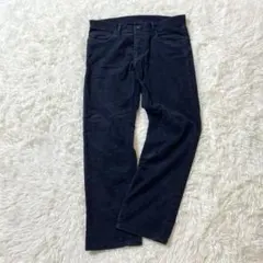 ユニクロ スリムフィットコーデュロイジーンズ ネイビー W32