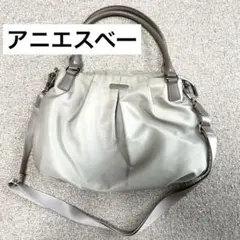 agnes b. ベージュ 2ウェイショルダーバッグ