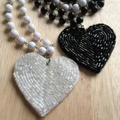 ハートモチーフ ロングネックレス セット