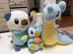 【3点セット】ポケモン ぬいぐるみ ミジュマル ポッチャマ ラプラス プライズ