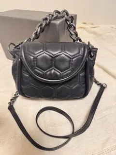 ZARA キルティング チェーン ショルダーバッグ ブラック2wayのサムネイル