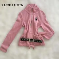 《RALPH LAUREN》00s y2k フルジップアップ　ニット　海外