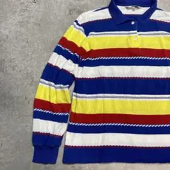 80s-90s CONVERT コンバート ラガーシャツ ボーダー 早大カラー 80s-90s CONVERT コンバート ラガーシャツ クレイジーパターン L