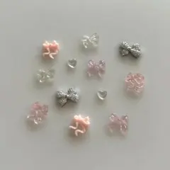 ネイルパーツ　ピンク系リボンいろいろ