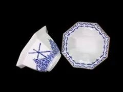 大聖寺伊万里 染付 若葉紋に竹の図 八角向付 2客 F622AS-DEx - メルカリ