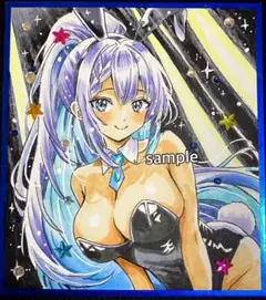 バニーガール 手描きイラスト オリジナルイラスト アナログイラスト