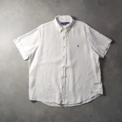 ラルフローレン OCEAN WASH LINEN 麻100% リネンシャツ XL