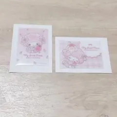 マイメロ ピアノ ドーリーミックス トレーディング クリアカード 2枚セット