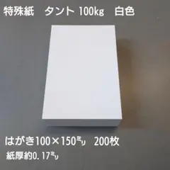 特殊紙タント100kg C-8 白、はがき100×150㍉、200枚
