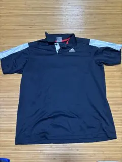 adidas ネイビー ポロシャツ ストライプ - メルカリ