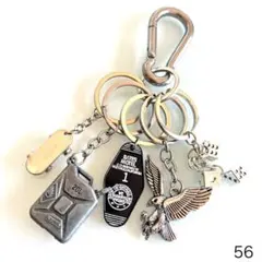 キーホルダー　カラビナ　ストリート　シルバー　古着　アメカジ　メンズライク