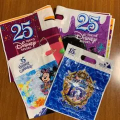 81.東京ディズニーランドのショップ袋　15周年＆25周年＆35周年＆おまけ♡