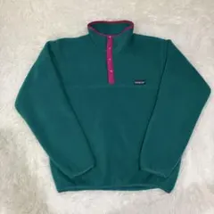 美品 USA製 90s Patagonia シンチラスナップT ターコイズ