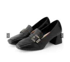 バックル付きブラックローファー 新品