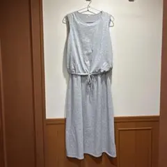 ノースリーブ ロングワンピース グレー Mサイズ