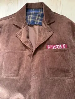 ブラウン コーデュロイ テーラードジャケット 上下セット