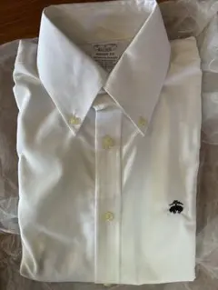 【新品タグ付き】ブルックスブラザーズ ホワイト長袖シャツ S ノンアイロン