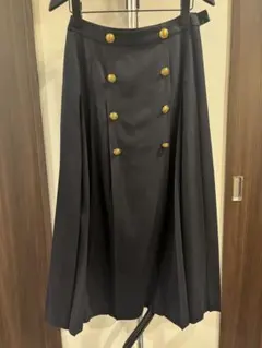STRASBURGO ネイビー プリーツスカートのサムネイル