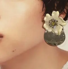シルバー×フラワーピアス♡