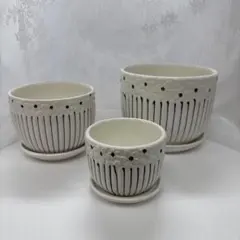 陶器製植木鉢 3個セット 小 js-955