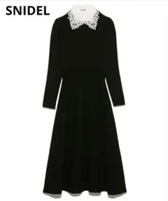 ✩SNIDEL✩ スナイデル ホワイトカラー ニットワンピース ワンピース