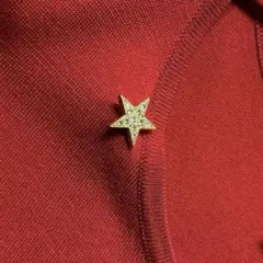 難あり最安値‼️星形ストーン付き　ピンバッジ　ファッションに素敵な☆をアクセントに