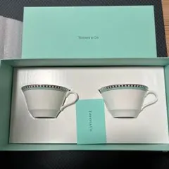 Tiffany & Co. ホワイトカップ&ソーサー2個セット