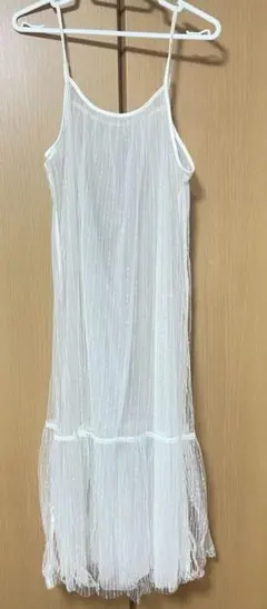 ホワイト レースキャミワンピース