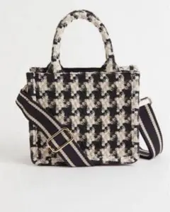 H＆M　スモールハンドバッグ　ショルダーバッグ 千鳥