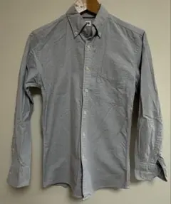 ユニクロ オックスフォードシャツ（ボタンダウンカラー・長袖）グレー