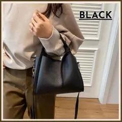 【再入荷】高見え ショルダーバッグ レディース 黒 2way ハンドバッグ