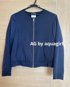 AG by aquagirl ノーカラージャケット ネイビー アウター