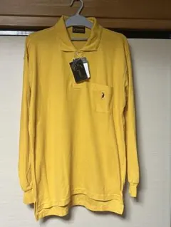 未使用品POLO SPORT 黄色 刺繍あり長袖ポロシャツMサイズ