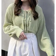 INGNI(イング)リボンメッシュカーディガンアンサンブル