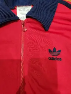 【90S】アディダス　ジャージ　赤×ネイビー　ヴィンテージ