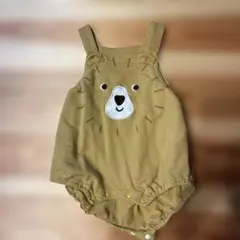 サイズ70 ライオンさん　ロンパース マスタード