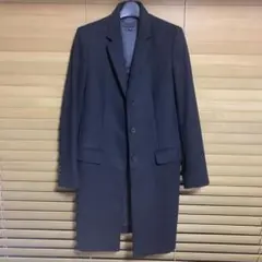 美品　ユニクロ　ブラック チェスターコート Mサイズ　黒　レディース